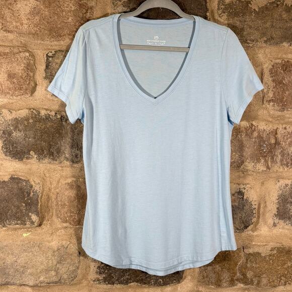 Southern Tide Light‎ Blue V-Neck Tee L Cotton Modal Soft T-Shirt Coastal Basic - Picture 1 of 12